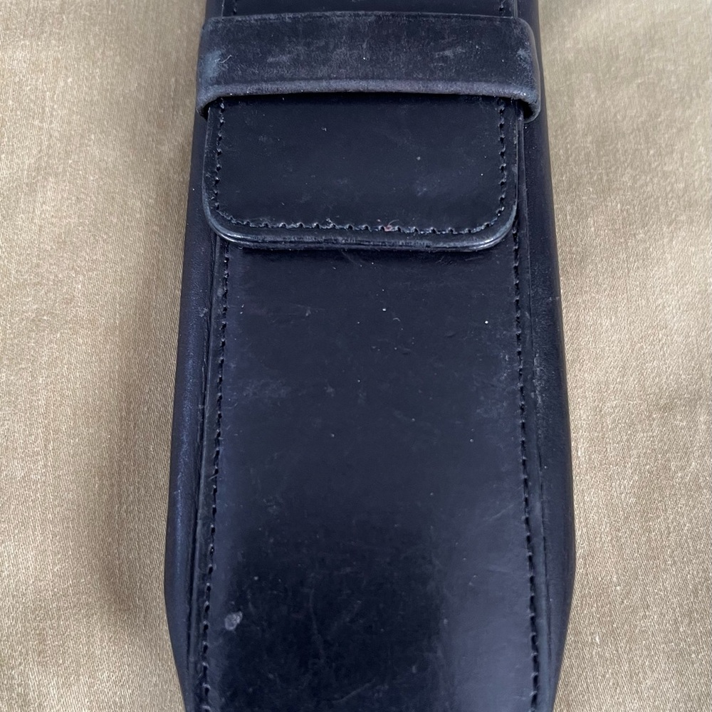 Black Leather Pen Case
